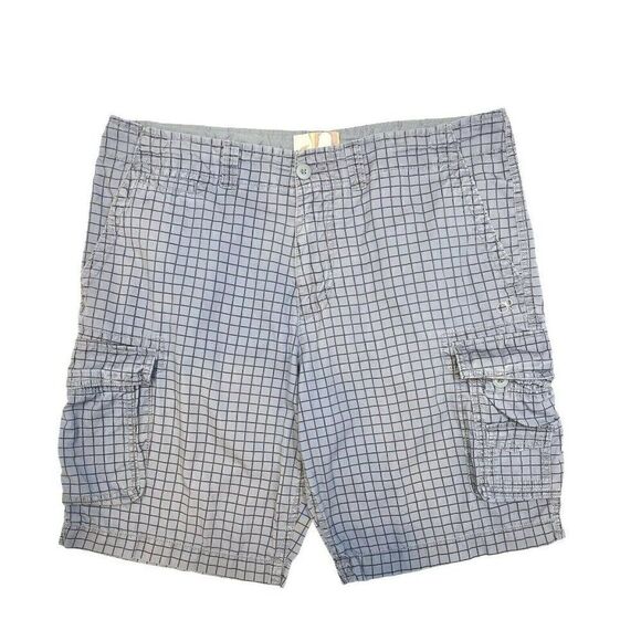 Vintage OP Ocean Pacific Gray Black Checked Cotton - Picture 1 of 8